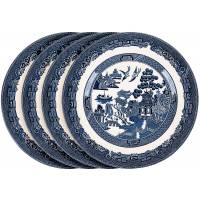 Комплект салатных тарелок "Старая ива", 4 шт.. Фаянс. Johnson Brothers, Великобритания, конец 20 века
