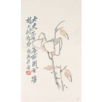Ци Бай Ши. Плодоношение. Ксилография, акварель. Китай, середина XX века
