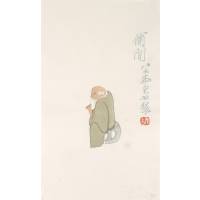 Ци Бай Ши. Автопортрет. Ксилография, акварель. Китай, середина XX века