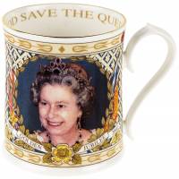 Кружка коллекционная "50-летие правления Елизаветы II". Английский фарфор, Aynsley, Великобритания, 2002 год