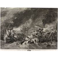 Битва при Ла Хог. Резцовая гравюра. Англия, около 1700 года