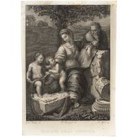 Святое семейство. Резцовая гравюра. Италия, около 1840 года