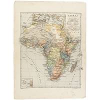 Политическая карта Африки.  Россия, около 1900 года