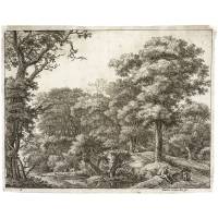 А. Ватерло. Пейзаж. Офорт. Голландия, около 1650 года