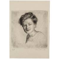 Женский портрет. Офорт Германия, 1913 год