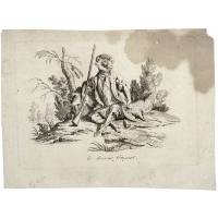 Лихой охотник. Офорт. Франция. Около 1700 года