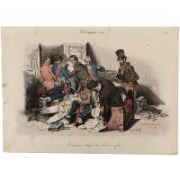 Министры с холерой. Литография. Франция, 1877 год
