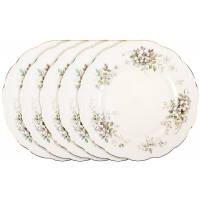 Комплект больших столовых тарелок "Яблоневый сад", 5 шт. Фарфор. Royal Albert, Великобритания, вторая половина 20 века