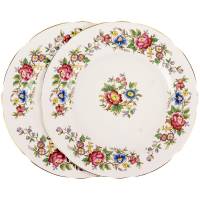 Пара тарелок для салата "Рочестер". Английский фарфор, Royal Stafford, Великобритания, вторая половина 20 века