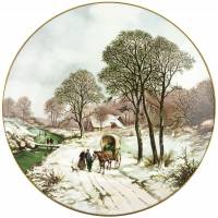 Баренд Куккук "Рождество", декоративная тарелка. Фарфор. Crown Staffordshire, Великобритания, вторая половина ХХ века
