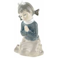Статуэтка винтажная "Девочка молится". Фарфор. Высота 15,5 см. Nao для Lladro, Испания, 1984 год