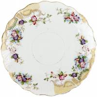 Тарелка для пирожных "Чай в саду". Английский фарфор. Великобритания, конец 19 века