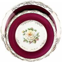 Десертная тарелка и блюдце "Желтая роза". Фарфор. Regency, Великобритания, 1950-е гг.