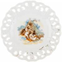 Декоративная тарелка "Три купидона". Фарфор. Германия?, первая половина 20 века