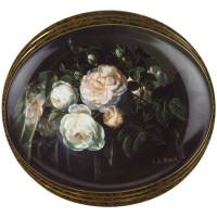 Декоративная тарелка "Королева цветов", фарфор Grande Cobenhavn, Дания, конец 20 века