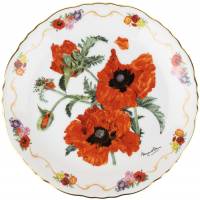Декоративная тарелка "Восточный мак", фарфор The Bredford Exchange, Англия, конец 20 века