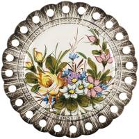 Декоративная тарелка "Цветы", Фаянс, Голландия?, вторая половина 20 века