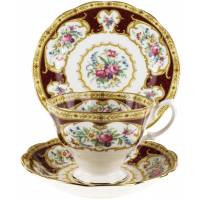 Чайное трио "Леди Гамильтон", Фарфор, Royal Albert, Великобритания, вторая половина 20 века (с нюансом)