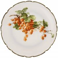 Декоративная тарелка "Красная смородина", Фарфор. Bavaria, Германия, вторая половина 20 века