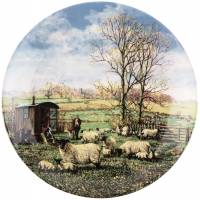 Декоративная тарелка "Овцы и ягнята", Фарфор Wedgwood, Англия, 1980-е гг.
