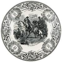Декоративная тарелка "Битва при Ваграме", фарфор, Boch, Бельгия, вторая половина 20 века