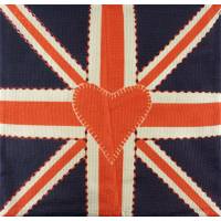Наволочка декоративная "Сердце Британии" 45 х 45 см