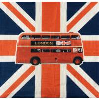 Наволочка декоративная "Лондонский автобус" 45 х 45 см
