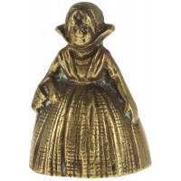 Колокольчик вызывной миниатюрный "Дама с корзинкой". Латунь. Великобритания, начало ХХ века