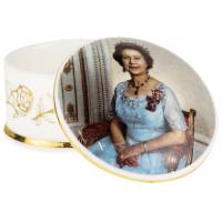 Шкатулка для мелочей "Королева Елизавета II", Фарфор Royal Crown Duchy, Великобритания, 1992 г