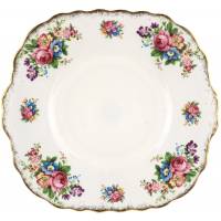 Тарелка для пирожных "Розалия", Фарфор Colclough, Англия, середина 20 века