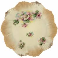 Антикварная декоративная тарелка настенная "Дикая роза", фарфор, Англия, начало 20 века