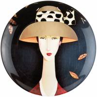 Дэнни Макбрайд "Сиенна в горошек" декоративная тарелка , фарфор, диаметр 20,5 см, конец 20 века