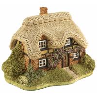 Коллекционный миниатюрный домик "Lilliput lane. Bramble Cottage". Высота 8 см, Великобритания, 1990 год