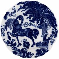 Тарелка декоративная «Синий конь», фарфор, Дулево, СССР, вторая половина 20 века