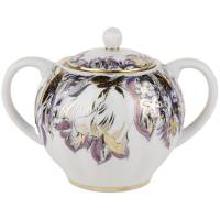 Сахарница "Отражение", фарфор, винтаж, ЛФЗ, СССР, 1980-е гг.