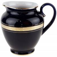 Молочник "Ночь", Фарфор, кобальтовое покрытие, винтаж, ЛФЗ, СССР, вторая половина 20 века