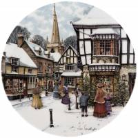 Колин Уорден "Рождественская ёлка", декоративная тарелка. Фарфор, винтаж, Royal Doulton, Великобритания, 1991 год