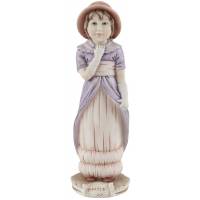 Статуэтка винтажная "Вторник", девочка в шляпке, Высота 20 см. Capodimonte, Италия, 1970-е гг