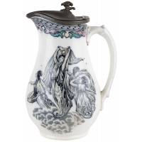 Кувшин антикварный "Аврора и нимфы". Высота 20 см, фарфор, Hanley, Великобритания, вторая половина 19 века