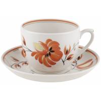 Чайная пара "Ноготки", Фарфор, винтаж, Вербилки, СССР, 1954-1965 гг.