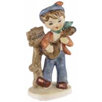 Статуэтка винтажная "Мальчик с мандолиной", в стиле Goebel Hummel, Высота 16 см., Германия, вторая половина 20 века
