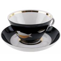 Чайная пара "Рыбки (аквариум)", фарфор, винтаж, Дулево, СССР, 1960-70 гг