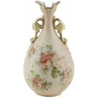 Ваза антикварная для одного цветка "Розы", Фарфор, Высота 15 см. Западная Европа, начало 20 века