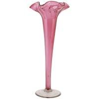 Ваза антикварная, высота 31 см, рубиновое (клюквенное) стекло, Великобритания, первая половина 20 века