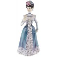 Статуэтка винтажная "Александра", фарфор, дама в голубом с пенсне, высота 22 см, Francesca, Великобритания, 1989 год