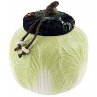 Чайница, баночка для специй "Капустный лист", фарфор, Китай