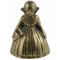 Колокольчик вызывной "Дама с корзинкой". Высота 5 см. Латунь. Великобритания, первая половина ХХ века