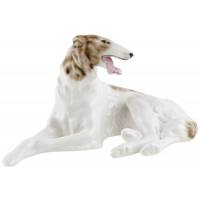 Статуэтка фарфоровая "Русская борзая", винтаж, высота 10 см, фарфор, ЛФЗ, СССР, 1960-е гг (с нюансом)