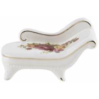 Статуэтка - кушетка  миниатюрная "Cottage Rose". Английский фарфор, высота 11 см, Великобритания, винтаж, 1980-е гг.