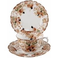 Чайное трио антикварное "Традиция. Имари", английский фарфор A.B.Jones, Великобритания, начало 20 века